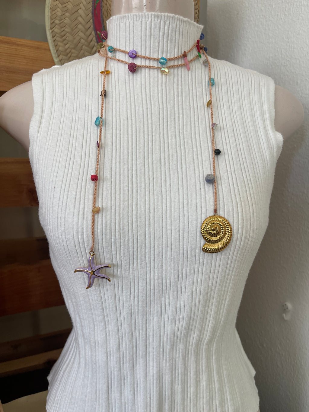 Collar Mil Vueltas Estrella de Lila