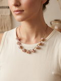Collar en cristal facetado